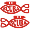 Scuba Diver Boat Decal Sticker 12" wide by 5.10" high!